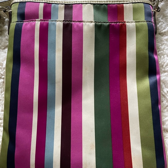 COACH “Legacy” Satin Stripe Multicolored Swing Bag Crossbody Bag EUC - Picture 8 of 11